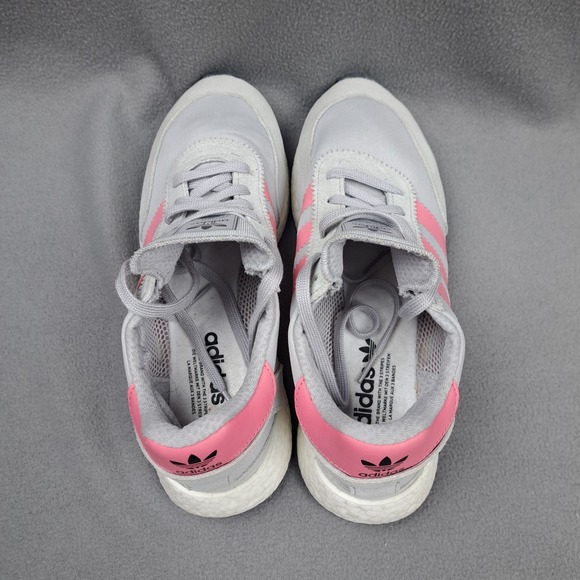 Womens Adidas Originals I-5923 Size 9.5 Gray Chalk Pink Athletic Running Shoes - Picture 7 of 10